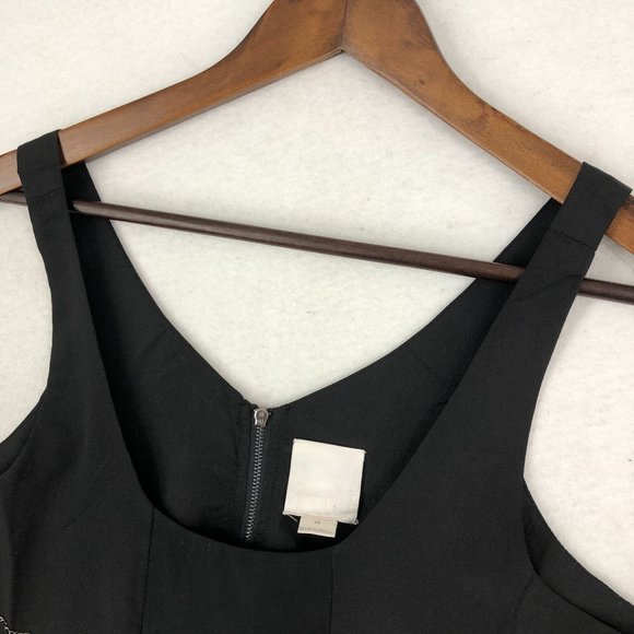 Line & Dot Women's Size Medium Black Chain Detail Sleeveless Crepe Blouse - Picture 2 of 11